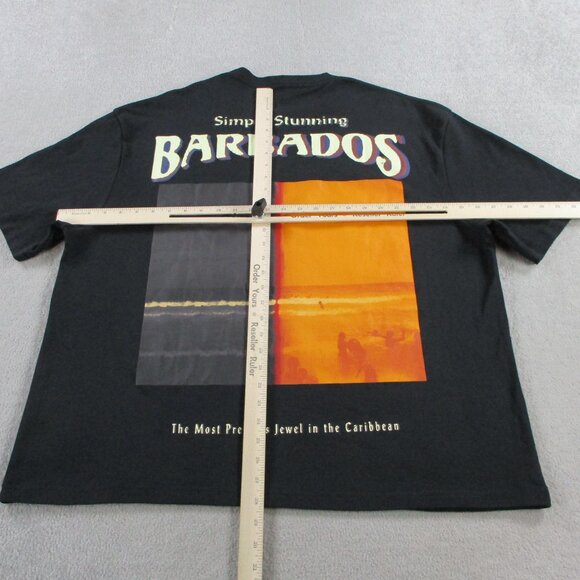Fenty Oversized T Shirt Mens 2XL XXL Black Barbados Immigrant Double Sided Print - Picture 5 of 8